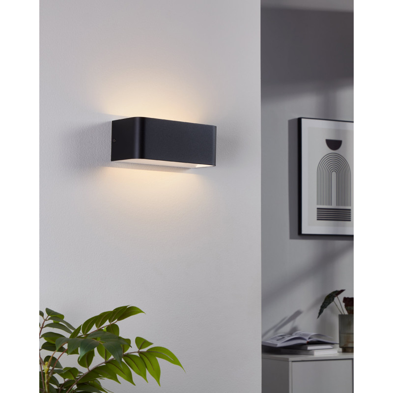Applique LED Sania 4 noire 10 W EGLO