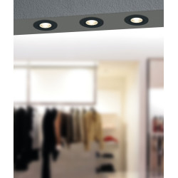 Spot encastrable LED Saliceto noir blanc neutre IP20 500 lm 6 W