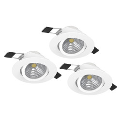 Spot encastrable LED Saliceto blanc blanc chaud IP20 450 lm 6 W 3 pièces