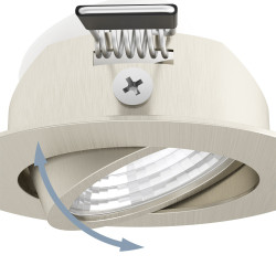 Spot encastrable LED Saliceto nickel blanc chaud IP20 450 lm 6 W 3 pièces