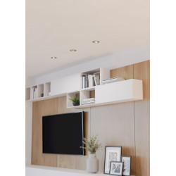 Spot encastrable LED Saliceto nickel blanc chaud IP20 450 lm 6 W 3 pièces