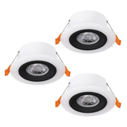 Spot encastrable LED Calonge noir et blanc blanc chaud IP20 620 lm 4