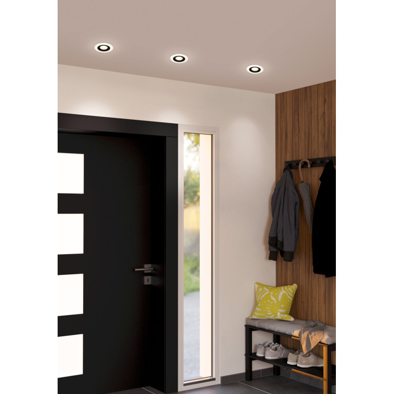Spot encastrable LED Calonge noir et blanc blanc chaud IP20 620 lm 4