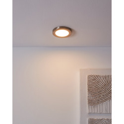 Spot encastrable LED Fueva Flex nickel blanc chaud IP20 650 lm 5