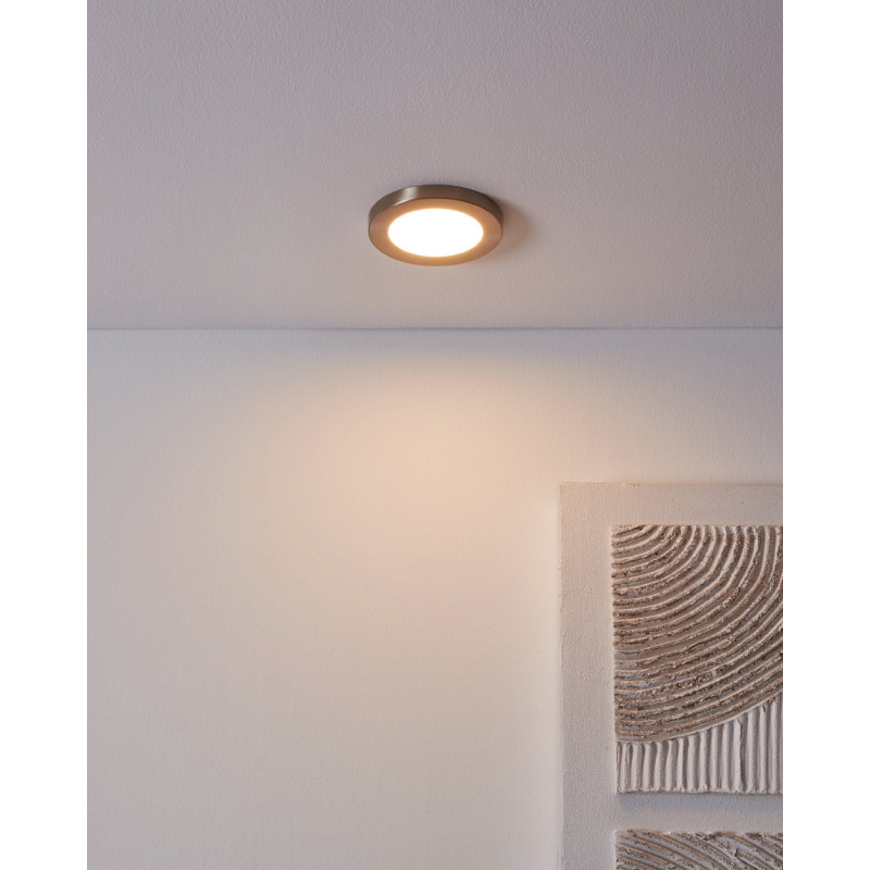 Spot encastrable LED Fueva Flex nickel blanc chaud IP20 650 lm 5