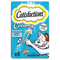 Friandise pour chat Creamy Snack au saumon 4 pièces CATISFACTIONS