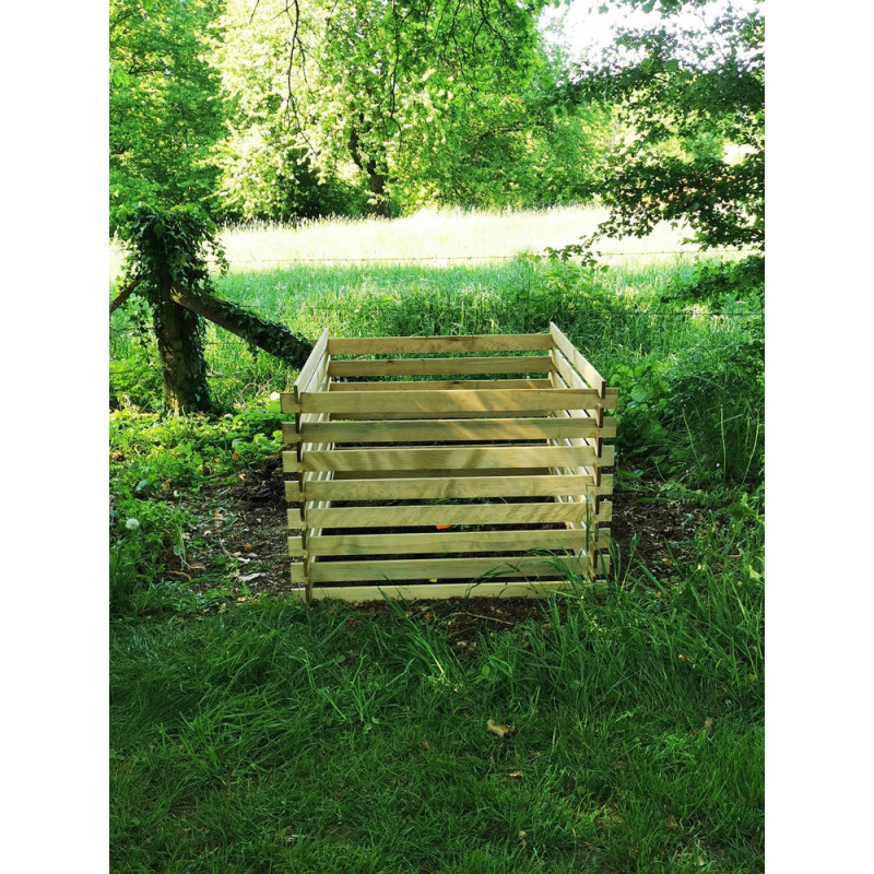 Composteur en bois 530 L PRACTO GARDEN – Jardin sain | PRACTO GARDEN