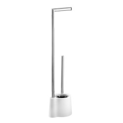 Porte-rouleau et brosse WC Avola blanc | WENKO