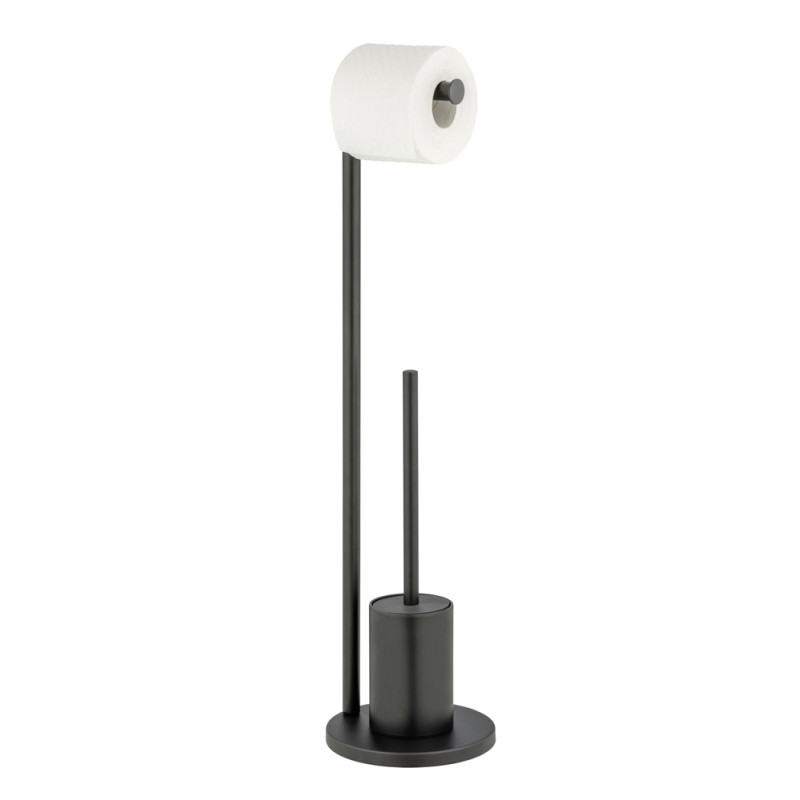 Porte-rouleau et brosse de toilette Ferla noir WENKO