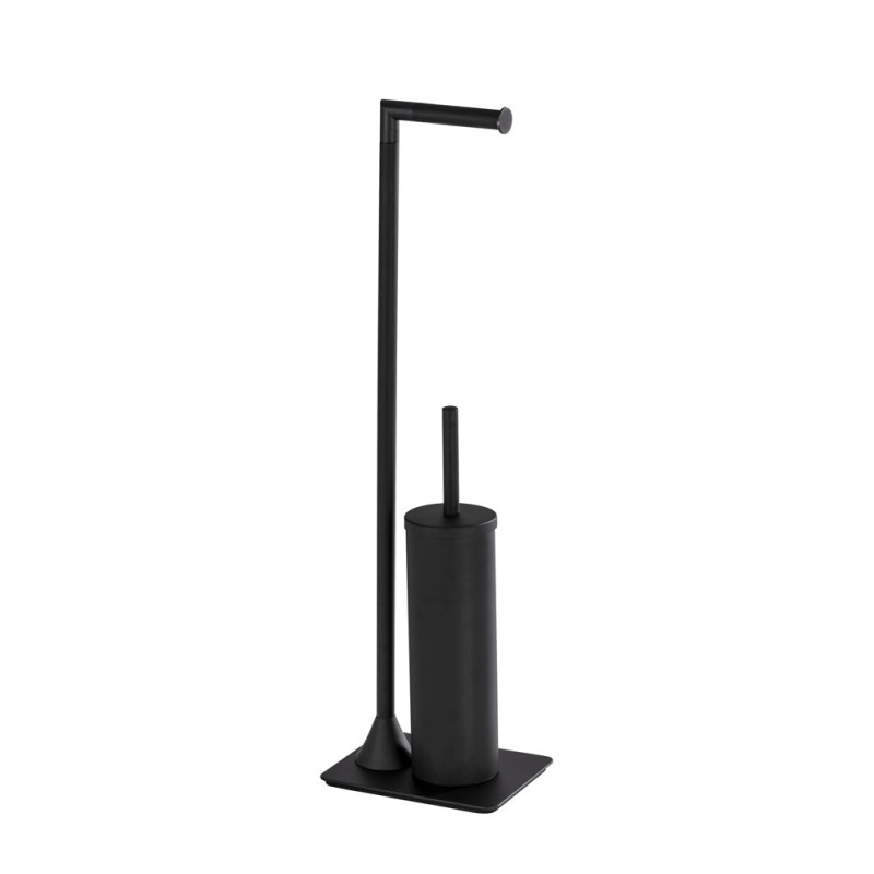 Porte-rouleau et brosse de toilette Hella noir WENKO