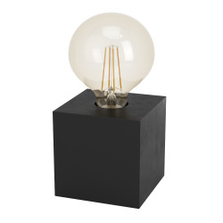 Lampe de table Prestwick 2 noire E27 40 W EGLO