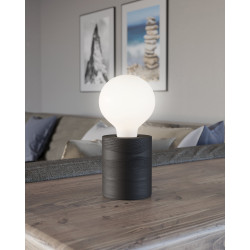 Lampe de table Turialdo 1 noire E27 28 W EGLO
