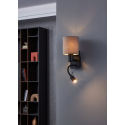 Applique Pasteri noire et anthracite LED et E27 43