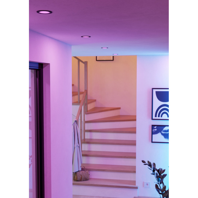 Spot encastrable LED Carosso rond noir connecté RGB IP20 345 lm 4