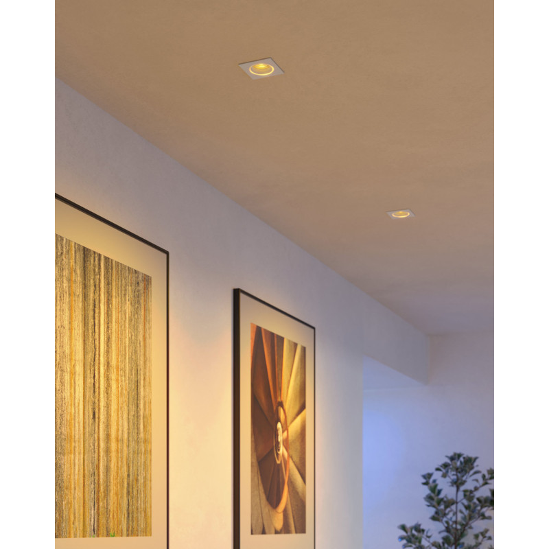 Spot encastrable LED Carosso carré blanc connecté RGB IP20 345 lm 4