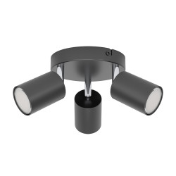 Spot Reciso-E noir GU10 3 x 5 W EGLO