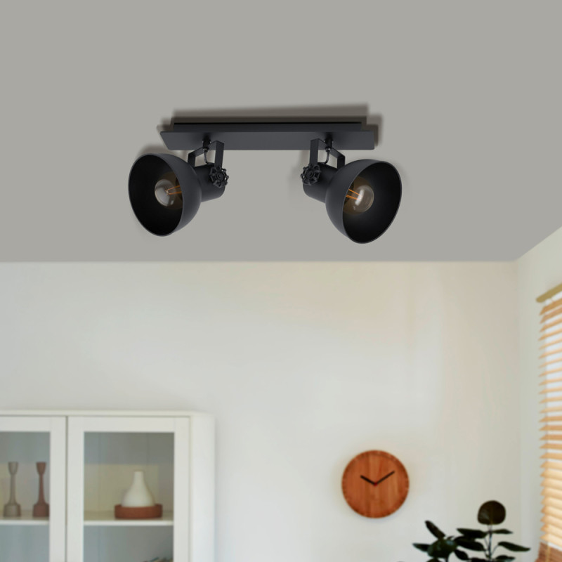 Spot Barnstaple 1 noir E27 2 x 40 W EGLO