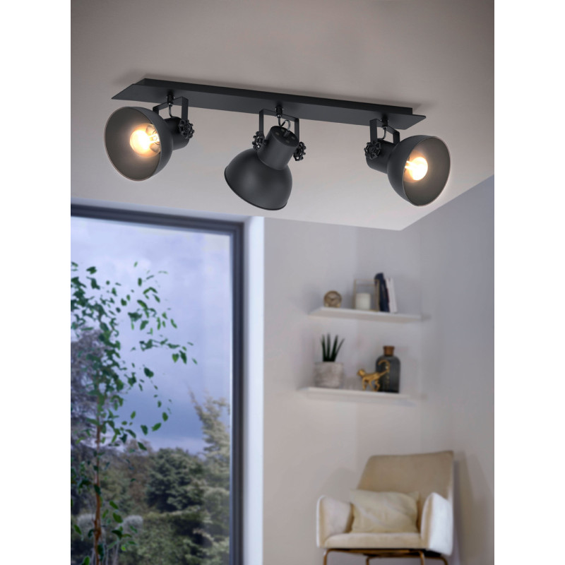 Spot Barnstaple 1 noir E27 3 x 40 W EGLO