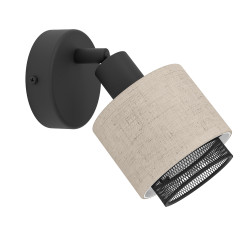 Spot Rosley noir et lin E14 40 W EGLO