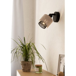 Spot Rosley noir et lin E14 40 W EGLO