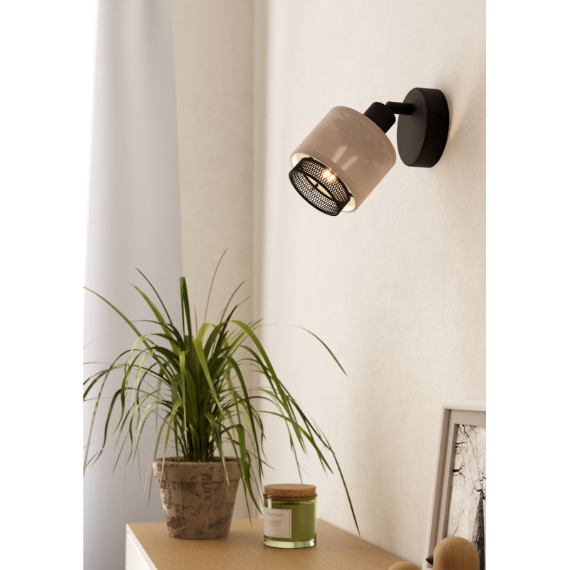 Spot Rosley noir et lin E14 40 W EGLO