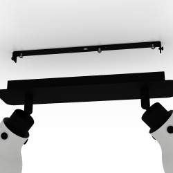 Spot Matlock noir et gris E27 2 x 40 W EGLO