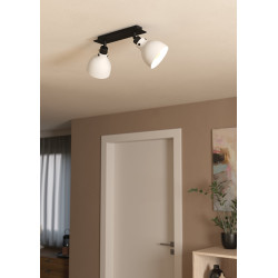 Spot Matlock noir et gris E27 2 x 40 W EGLO