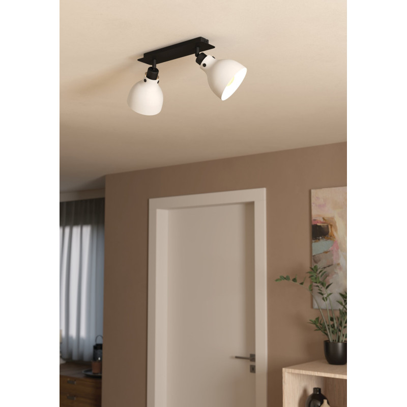 Spot Matlock noir et gris E27 2 x 40 W EGLO
