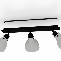 Spot Matlock noir et gris E27 3 x 40 W EGLO