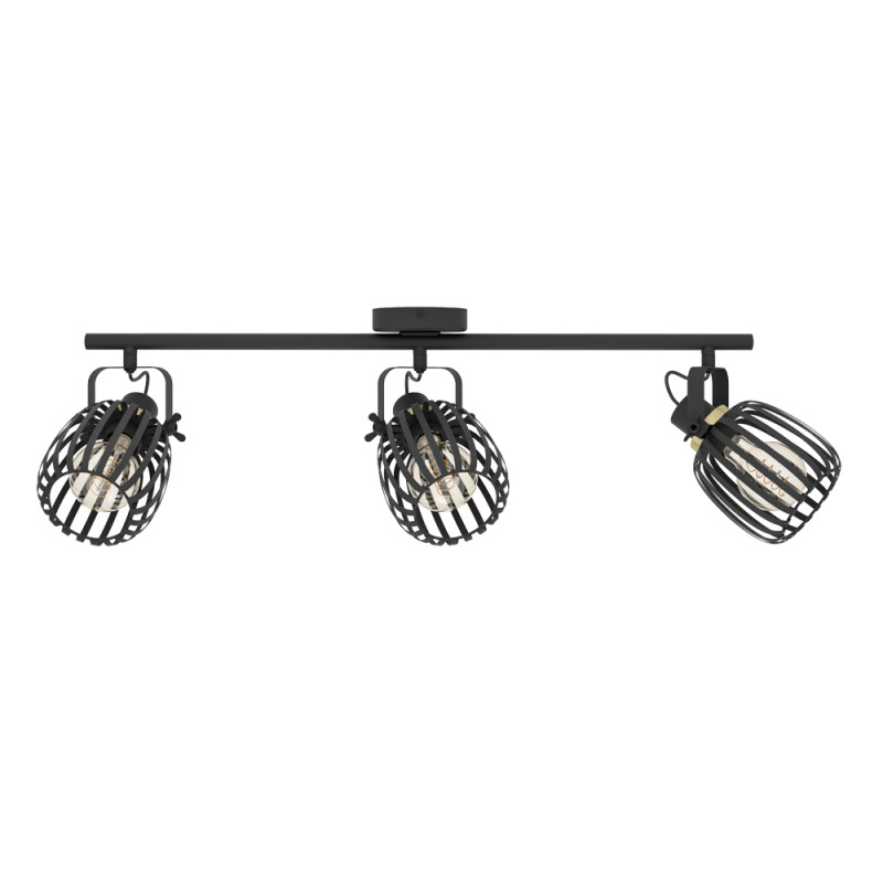 Spot Girona noir et laiton E27 3 x 40 W EGLO