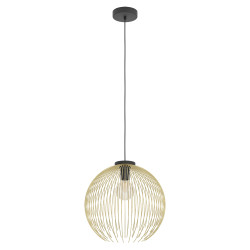 Suspension Venezuela noire et or Ø 40 cm E27 40 W EGLO