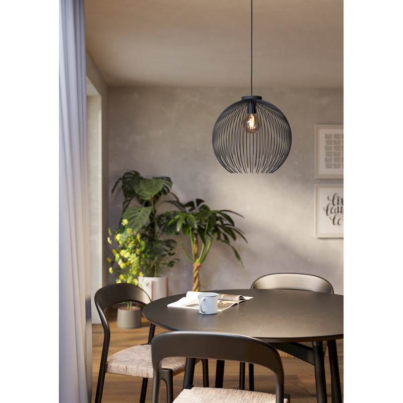 Suspension Venezuela noire Ø 40 cm E27 40 W EGLO