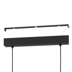 Suspension Sherburn noire et bois E27 3 x 40 W EGLO