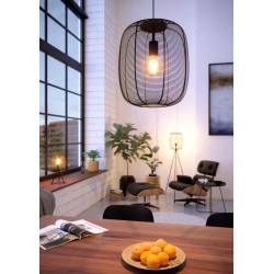 Suspension Rinroe noire E27 40 W EGLO