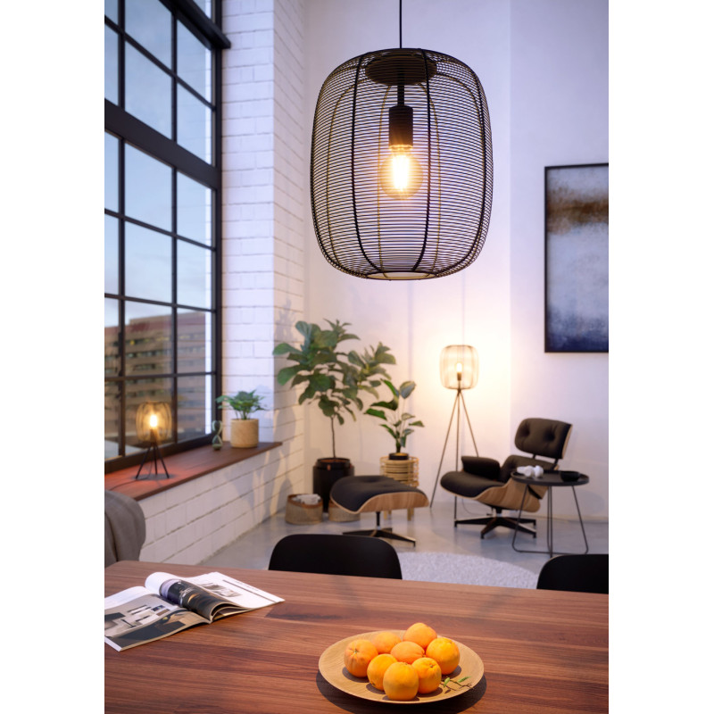 Suspension Rinroe noire E27 40 W EGLO