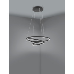 Suspension LED Lobinero-Z connectée noire Ø 58 cm 43