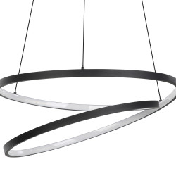 Suspension LED Ruotale noire Ø 55 cm 36 W EGLO