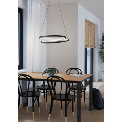 Suspension LED Ruotale noire Ø 55 cm 36 W EGLO