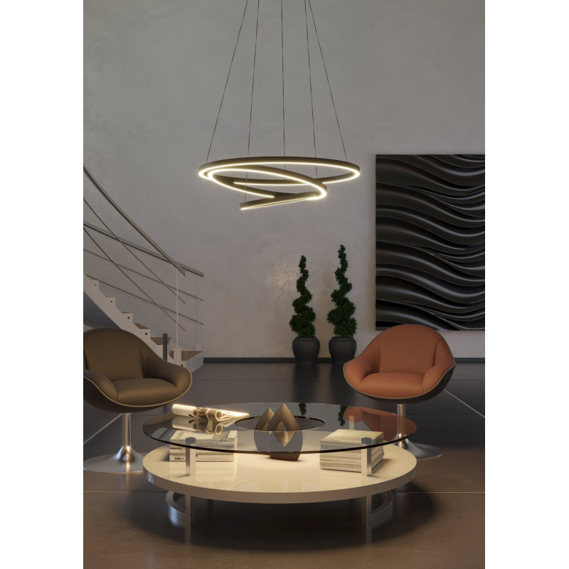 Suspension LED Lobinero-Z Noire - Maison Intelligente | EGLO