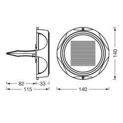 Spot LED solaire Utili rond 1,2 W LEDVANCE Spot LED solaire Utili rond 1,2 W LEDVANCE