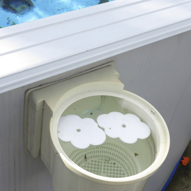 Eponge absorbante résidus gras pour skimmer de piscine 6 pièces GRE