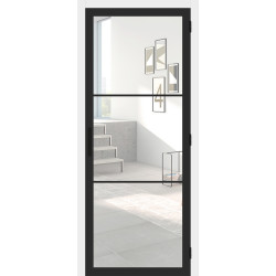 Porte Steel Look noire 73 x 201