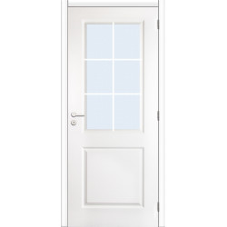 Porte vitrée à peindre Carrara tubulaire 78 x 201