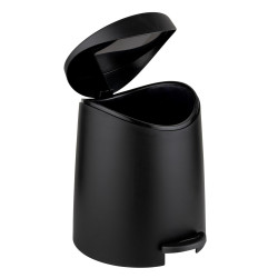 Poubelle à pédale Portes noire 3L | WENKO