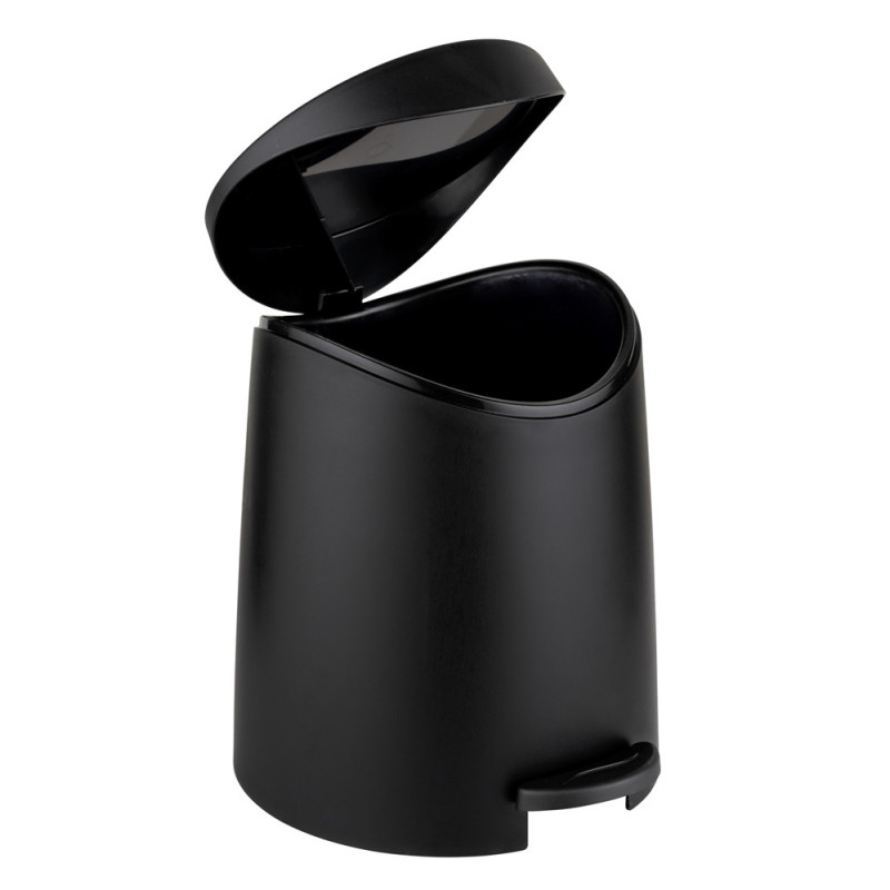 Poubelle à pédale Portes noire 3L | WENKO