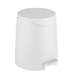 Poubelle à pédale, portes blanches, 3 L, | WENKO