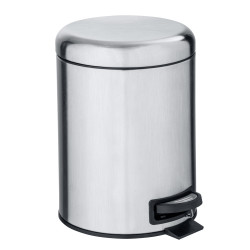 Poubelle Leman Inox Mat 3L WENKO - Poubelle à Pédale | WENKO