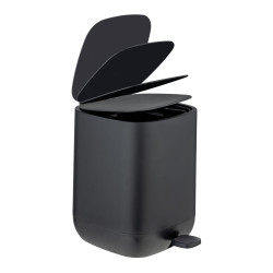 Poubelle à pédale Davos noire 6,5L | WENKO