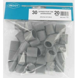 Manchon d'entrée gris foncé Ø 20 mm 30 pièces REDDY