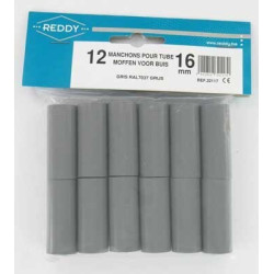 Manchon gris foncé Ø 16 mm 12 pièces REDDY